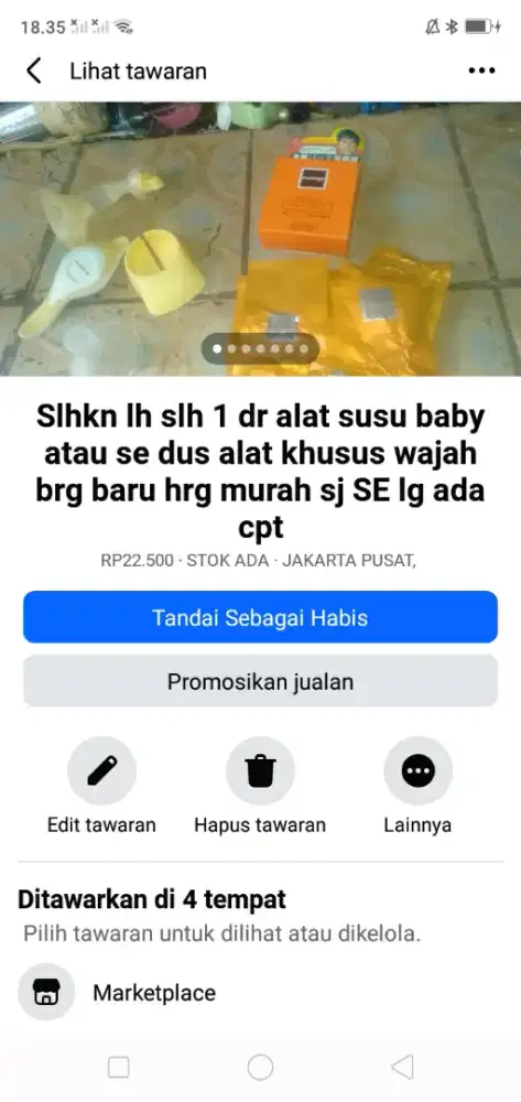 Slhkn plh slh 1 paket dr alat khusus susu baby atau sblh nya brg baru