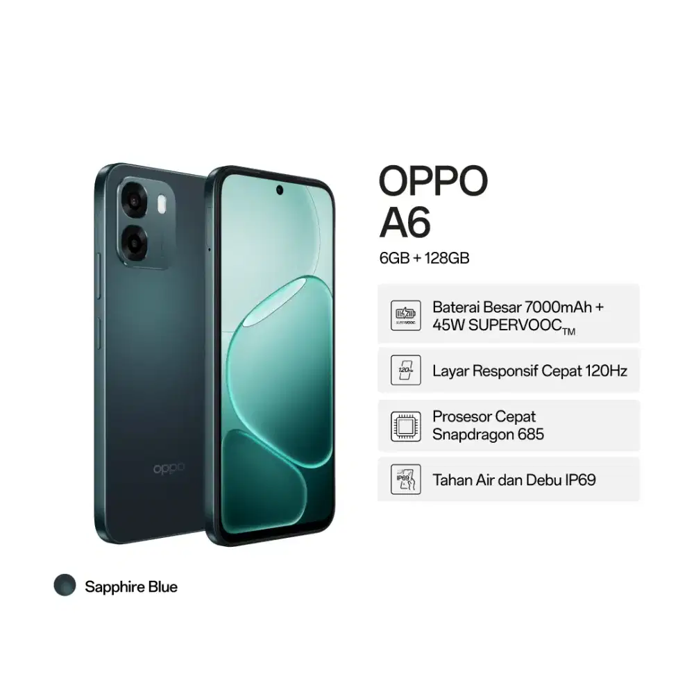 jual hp Oppo A6 6gb256 masih segel salah beli hp