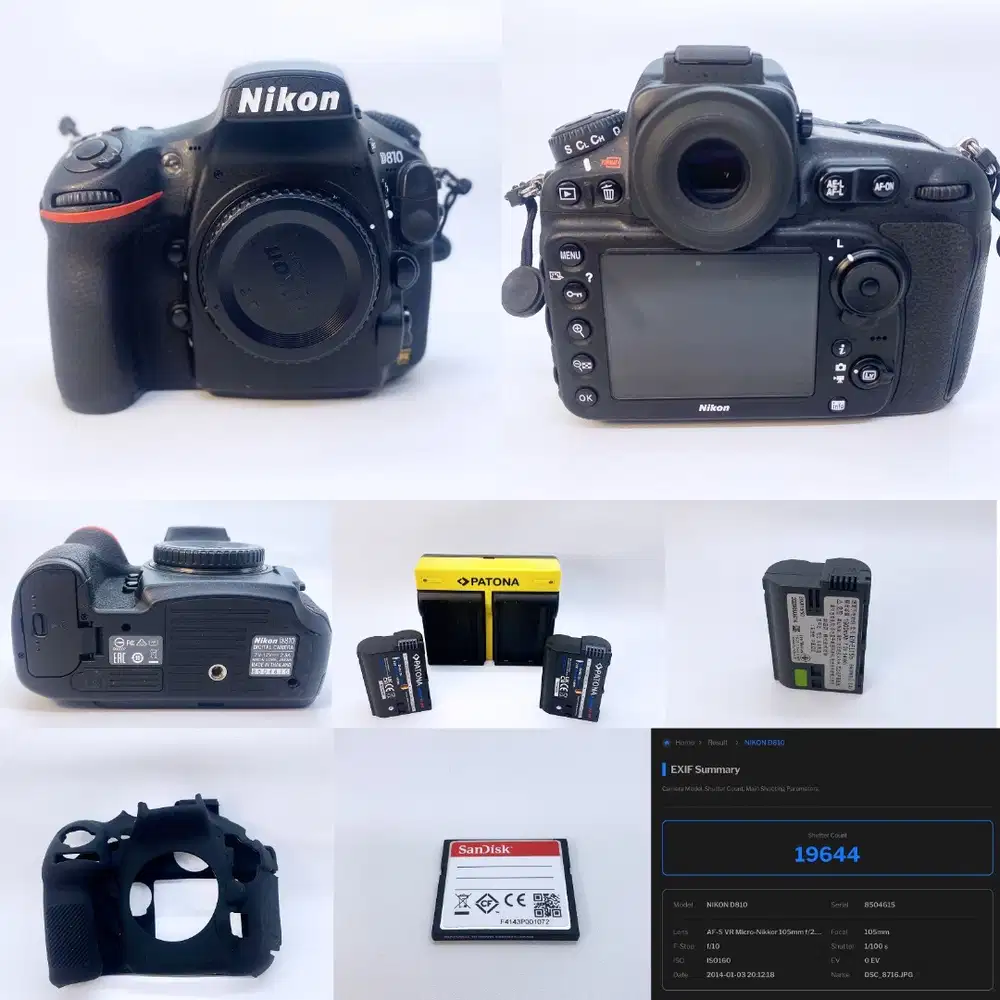 NIKON D810 SECOND BEKAS SEPERTI BARU - DIJUAL MURAH - BANYAK BONUS