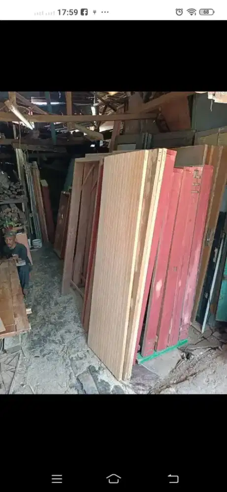 Kusen + pintu nya ready dari kayu bekas Meranti oven berkualitas