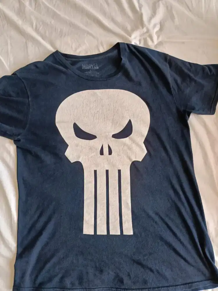 Original Baju Punisher Marvel Built Up tidak Avengers H&M New Era Zara