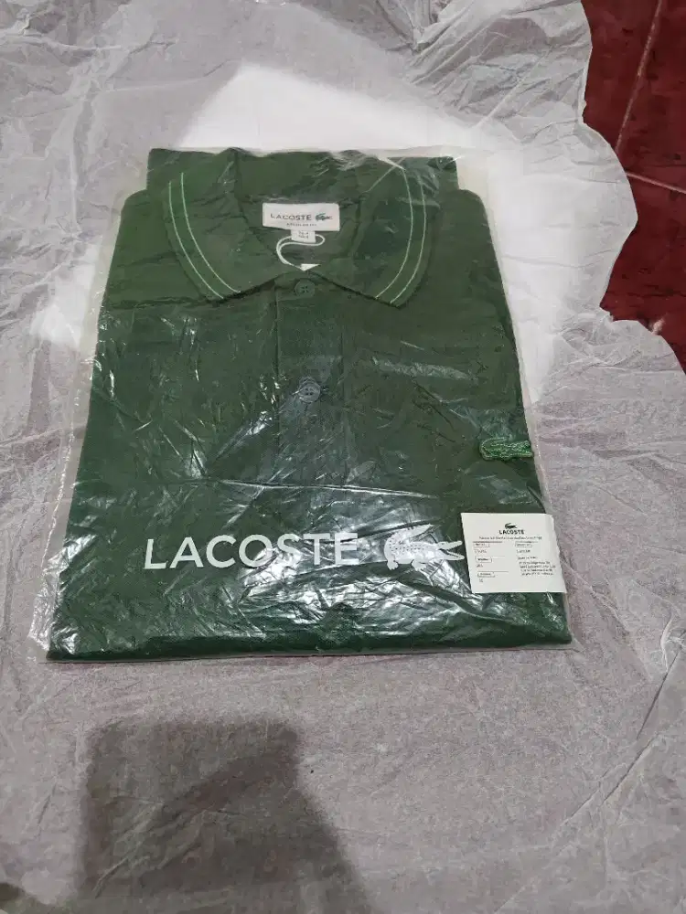Lacoste Polo Shirt Warna Hijau Size S Fit M Kndisi Baru Original Store