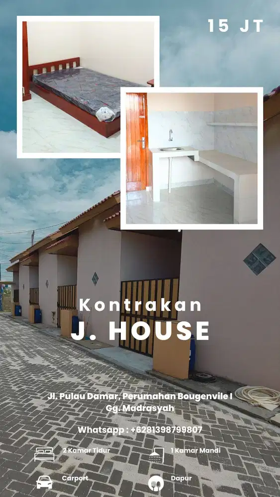 Sewa Rumah 15 jt per Tahun Khusus Mahasiswa