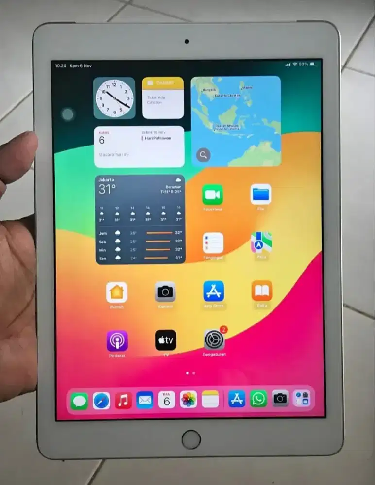 iPad Gen 6 Silver 2018 (32GB) Wifi Normal Mulus