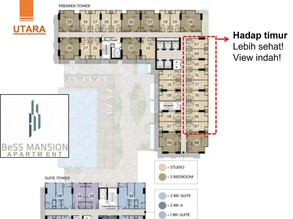 JUAL CEPAT! BU. Apartemen Bess Mansion