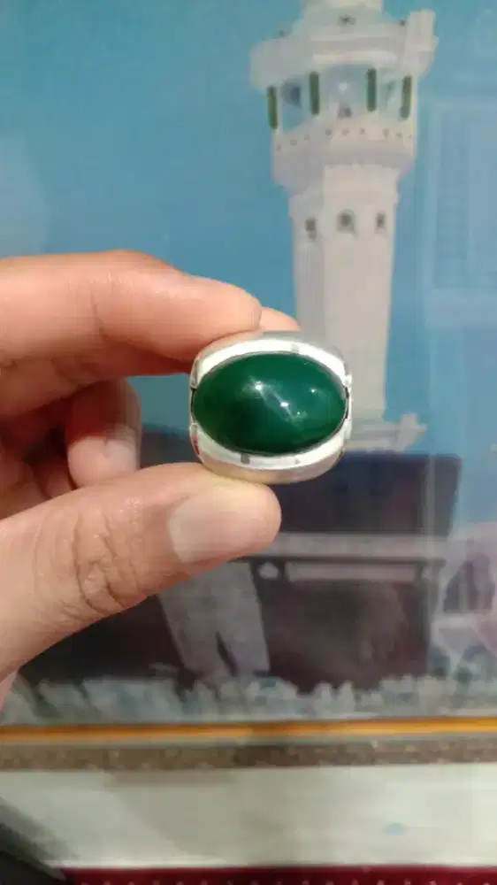 Cincin bacan coklat perak tempah