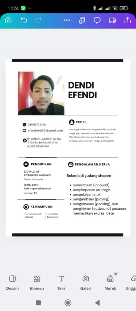 Info loker dong di daerah pondok gede