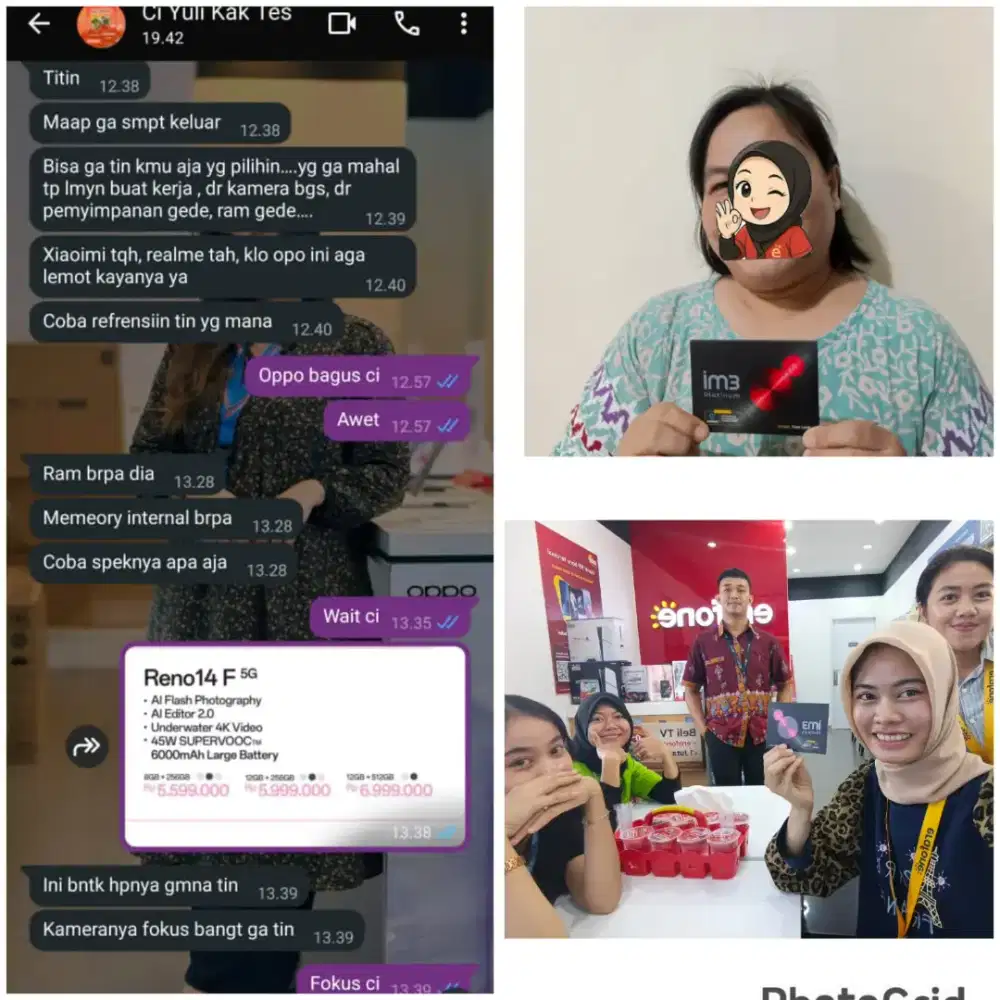 Terbaru promo awal tahun kredit 0% Oppo reno 14f dapat kuota setahun