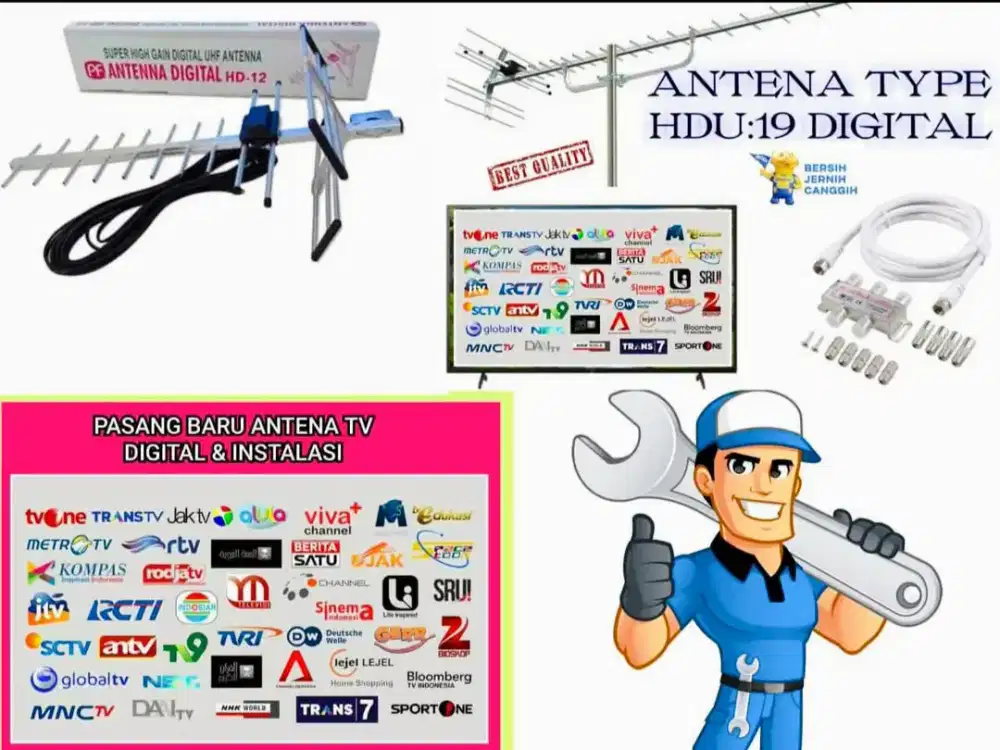 Kantor Jasa Perlengkapan Pemasangan sinyal Antena TV Digital