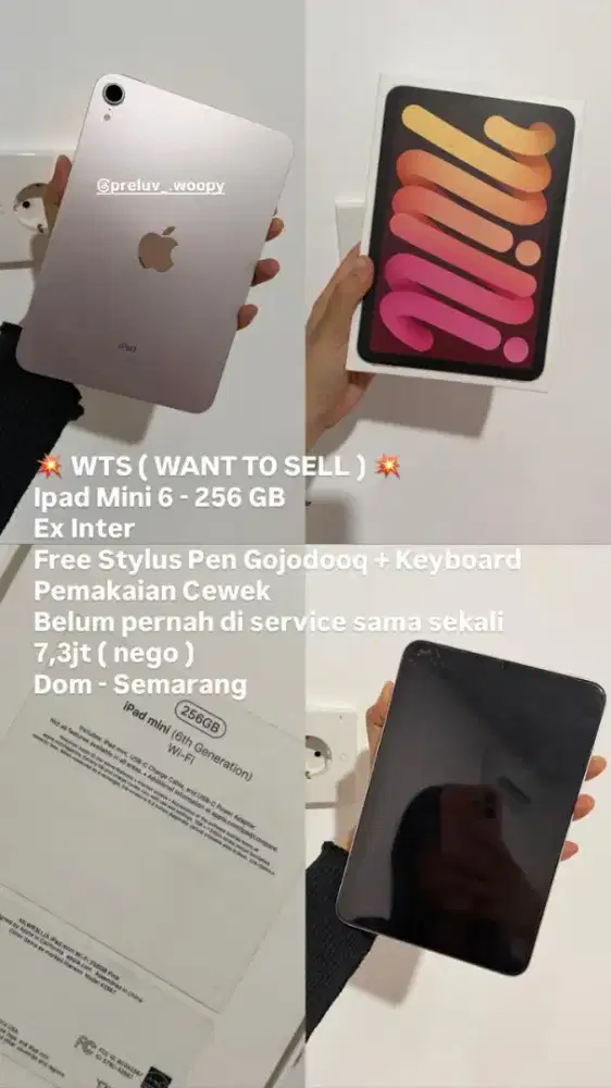 IPAD MINI 6 256GB PINK free Stylus pen