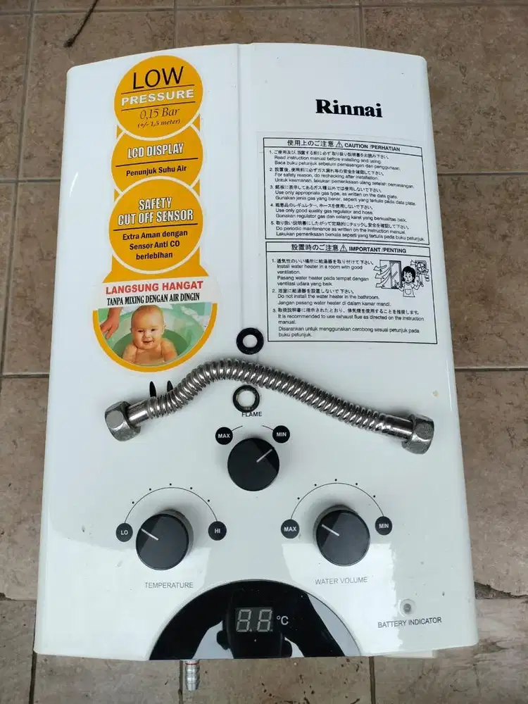 RINNAI Water Heater Gas Instant REU-5CFC  5 ltr/menit