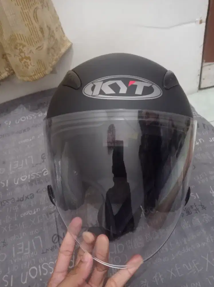 Helm kyt kyoto hitam doff oke