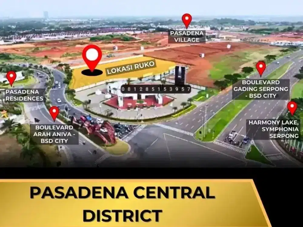 48x bayar tanpa bi checking! Ruko Pasadena Square gading serpong by paramount land 3 unit only traffic ramai 3,6man