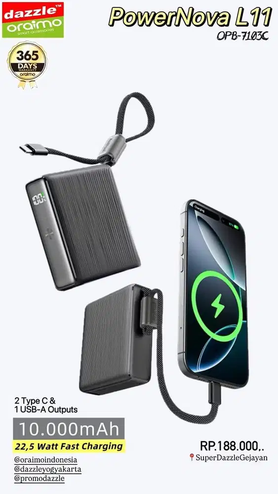 Powerbank 10.000mAh 22,5Watt OPB-7103C