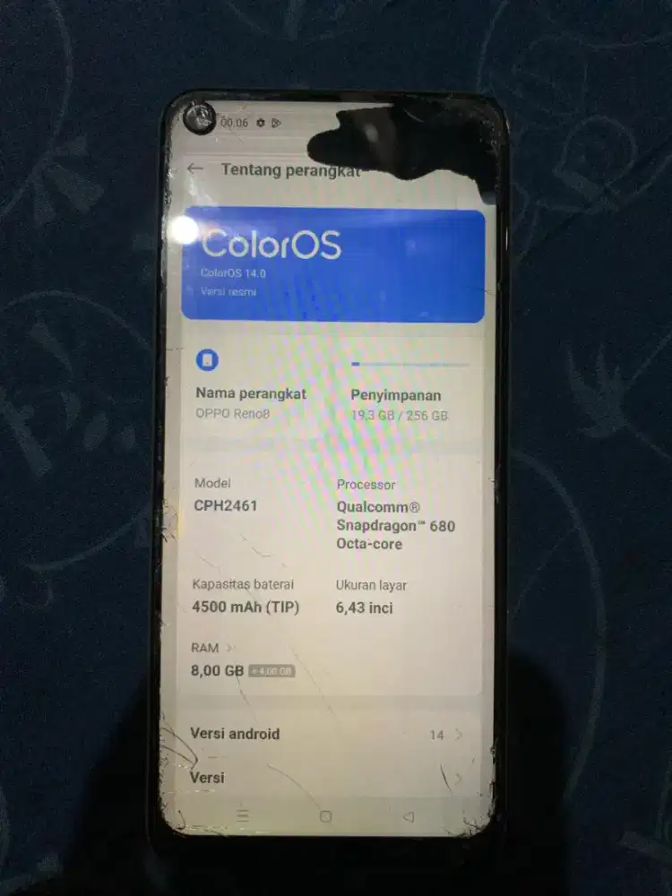 OPPO RENO 8 || 8/256 GB