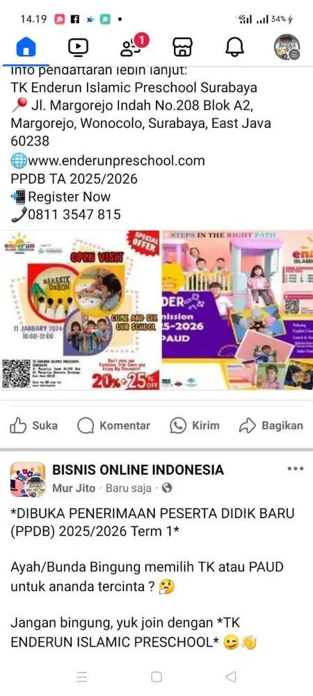 Terima posting sebar iklan ke Group WA dan FB