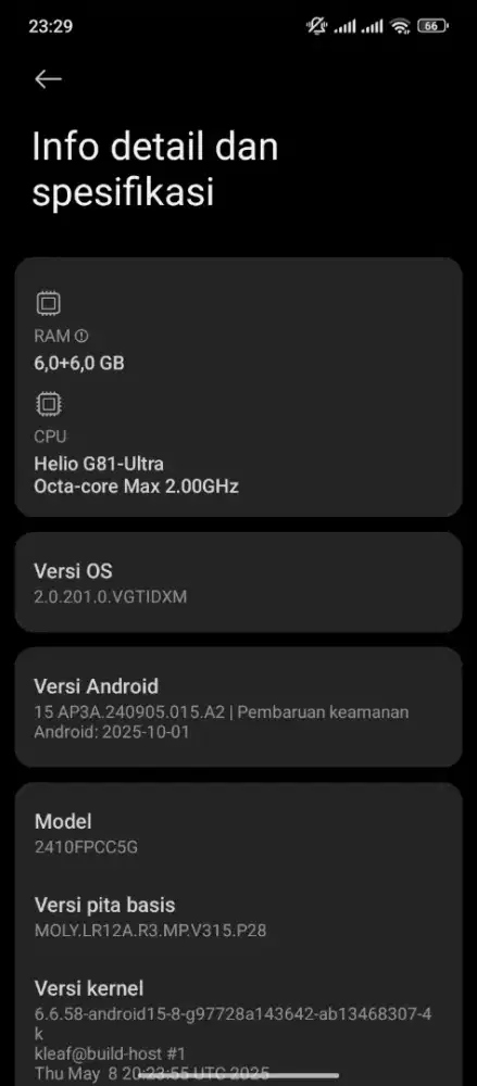 HP POCO C75 RAM 6/128