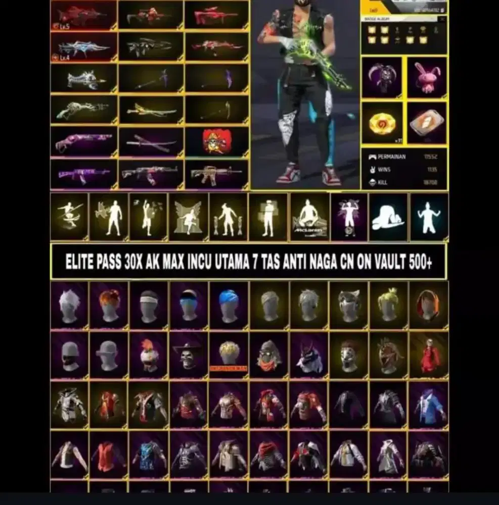 Jual akun ff aman dan amanah