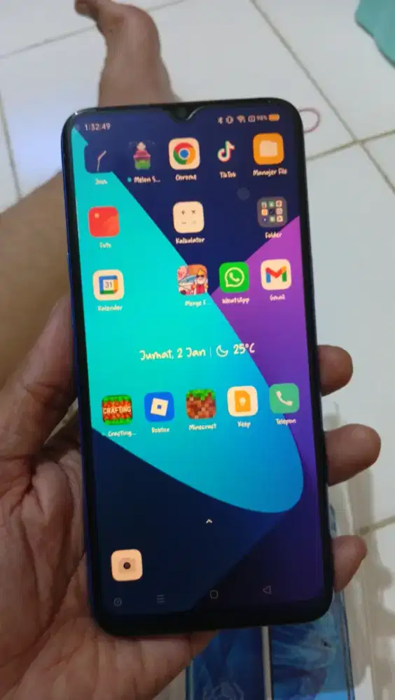 Realme 5 ram4 128 Biru bekas