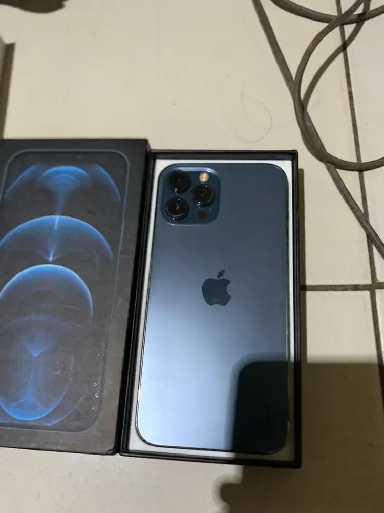 Iphone 12promax 128gb ibox warna pacific blue