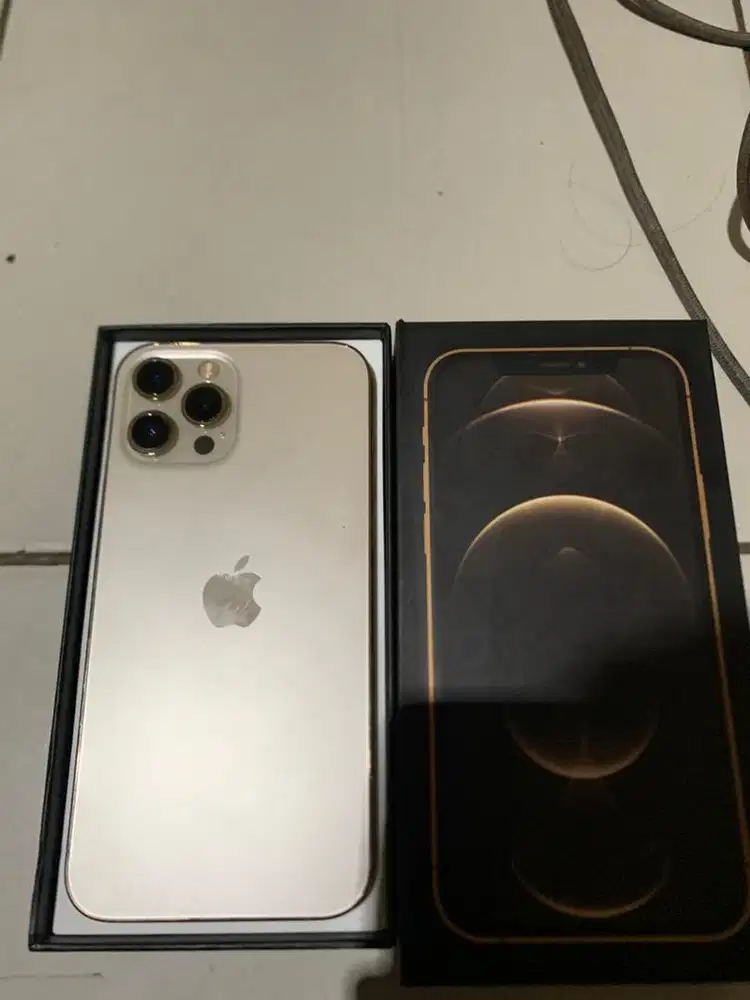 Iphone 12promax 128gb ibox warna gold
