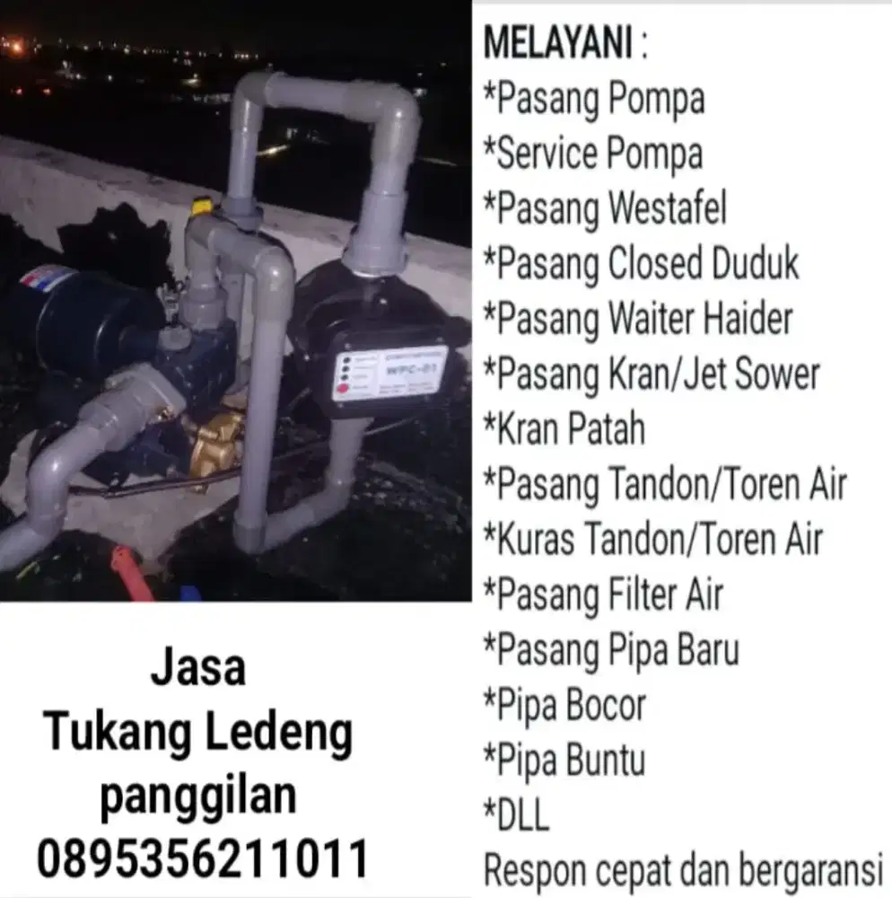 TUKANG LEDENG BERGARANSI