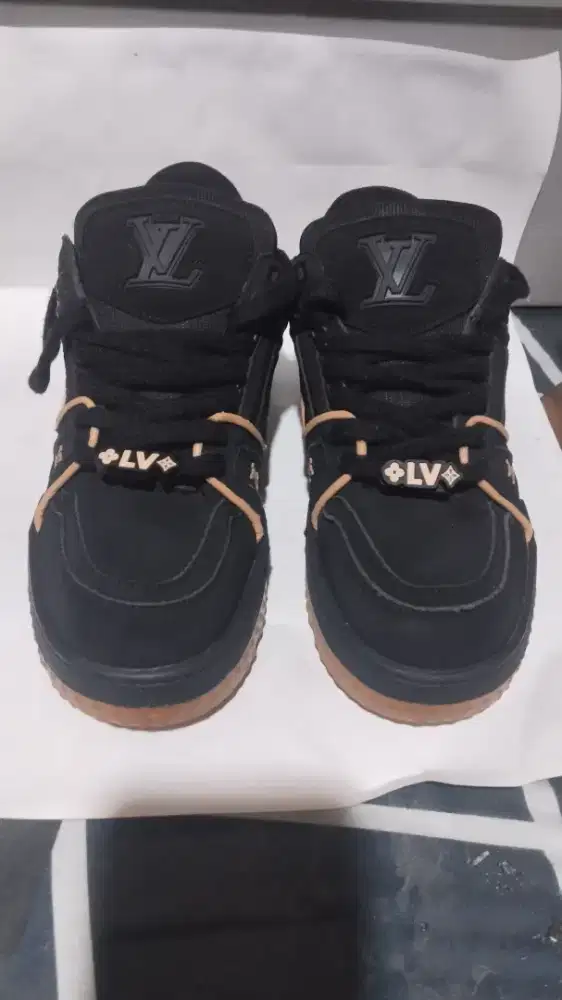 Louis Vuitton Trainer Maxi Black Brown Suede