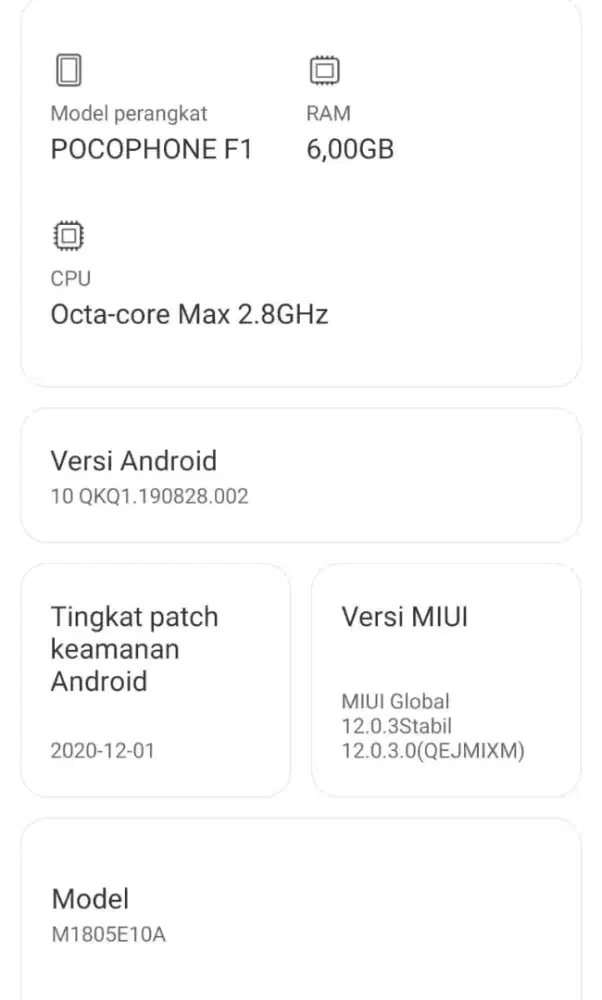 Jual santai 900 aja Poco f1 bismillah