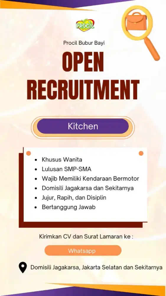 Dibutuhkan Secepatnya Khusus Wanita