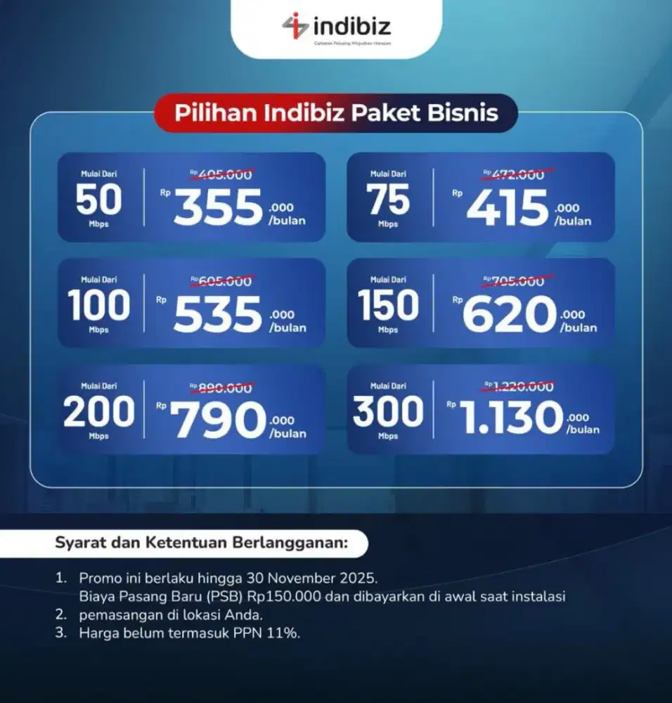 Layanan Pasang Baru' Internet Indibiz