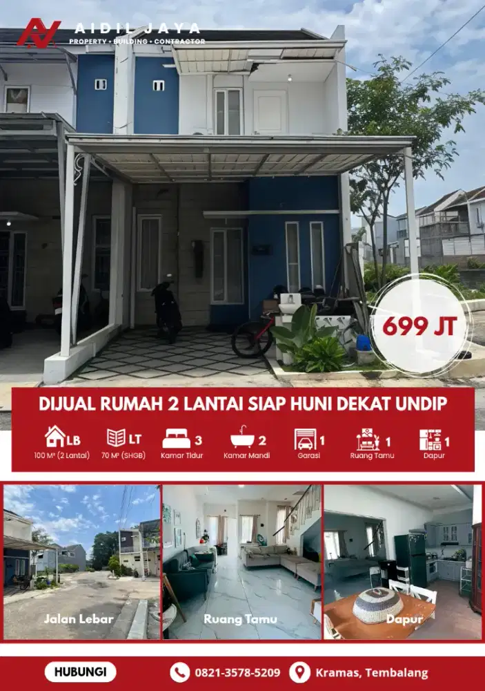 Rumah Cantik Murah 2 Lantai DEKAT UNDIP