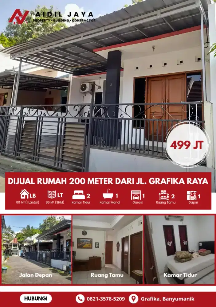 Dijual Rumah Siap Huni Dekat Jl. Grafika Raya Banyumanik