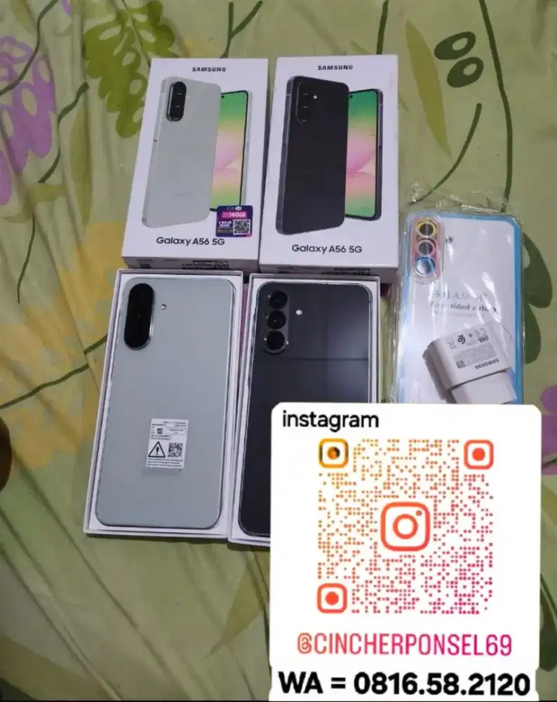 Jual hp SAMSUNG A56 5g 12/256 likeNEW grns aguat 2026 free adaptor