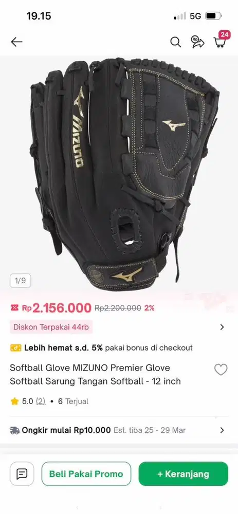 Glove softball / baseball baru ori