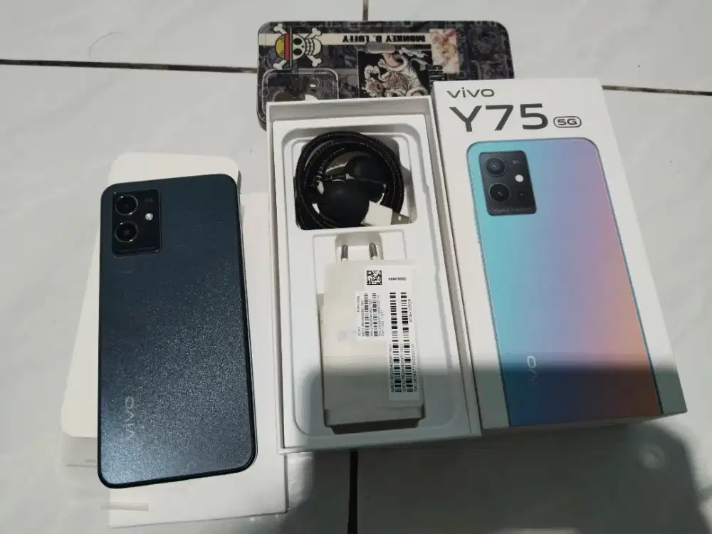 Vivo y75 5G ram 8/128 gb second fullset orian batrai 5000 mah