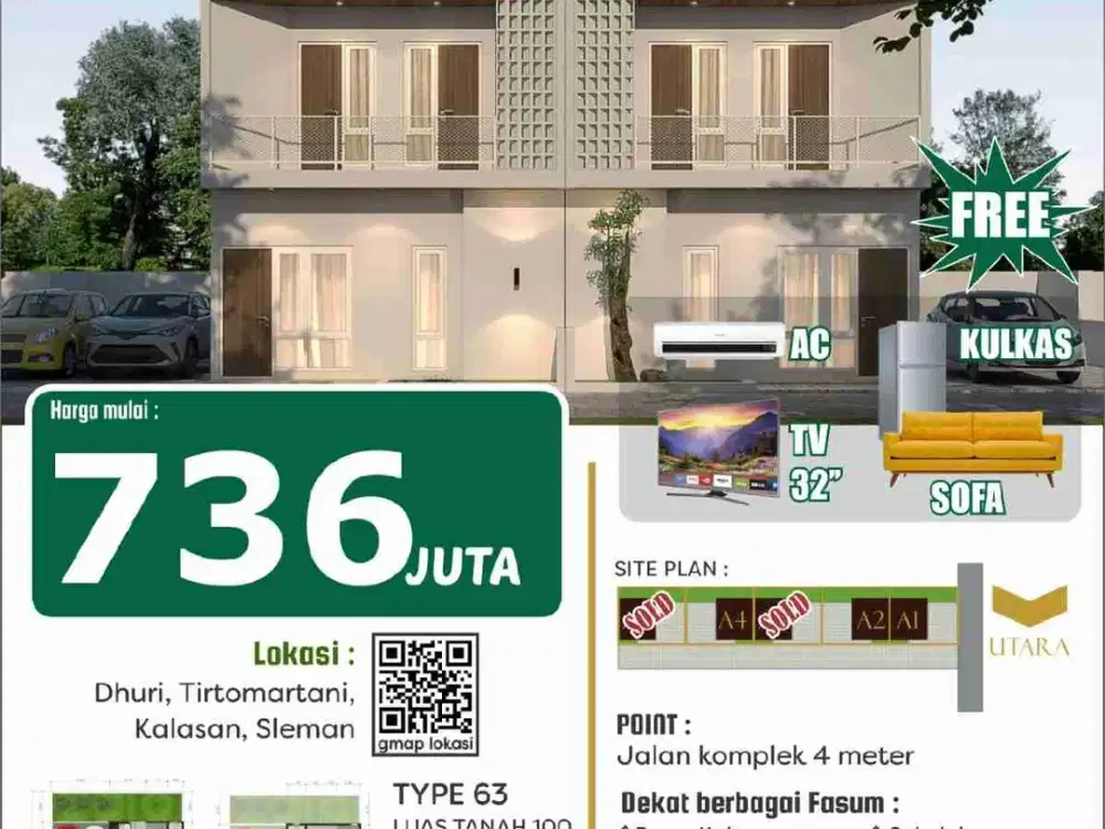 Rumah 2 Lantai Modern Mulai 736 Juta di Sleman!