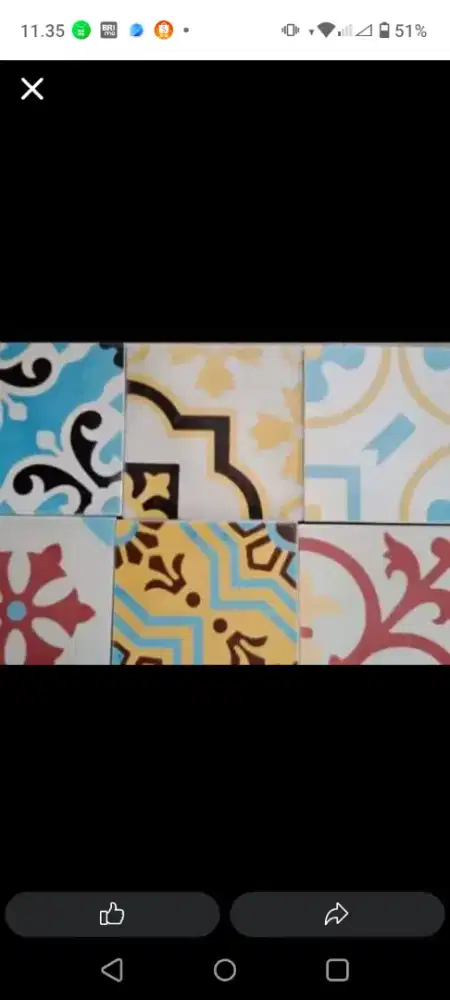 Jual tegel motif dan polos