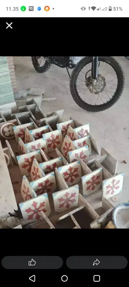 Jual tegel motif dan polos