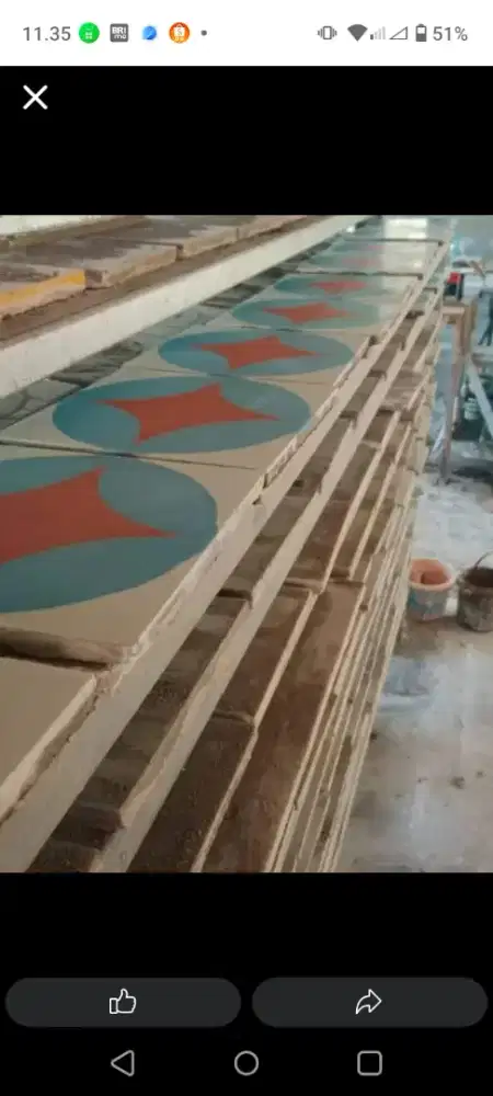 Jual tegel motif dan polos