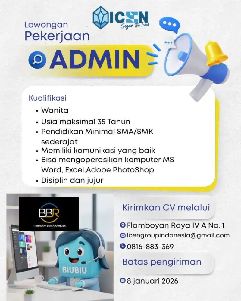 Dibutuhkan admin