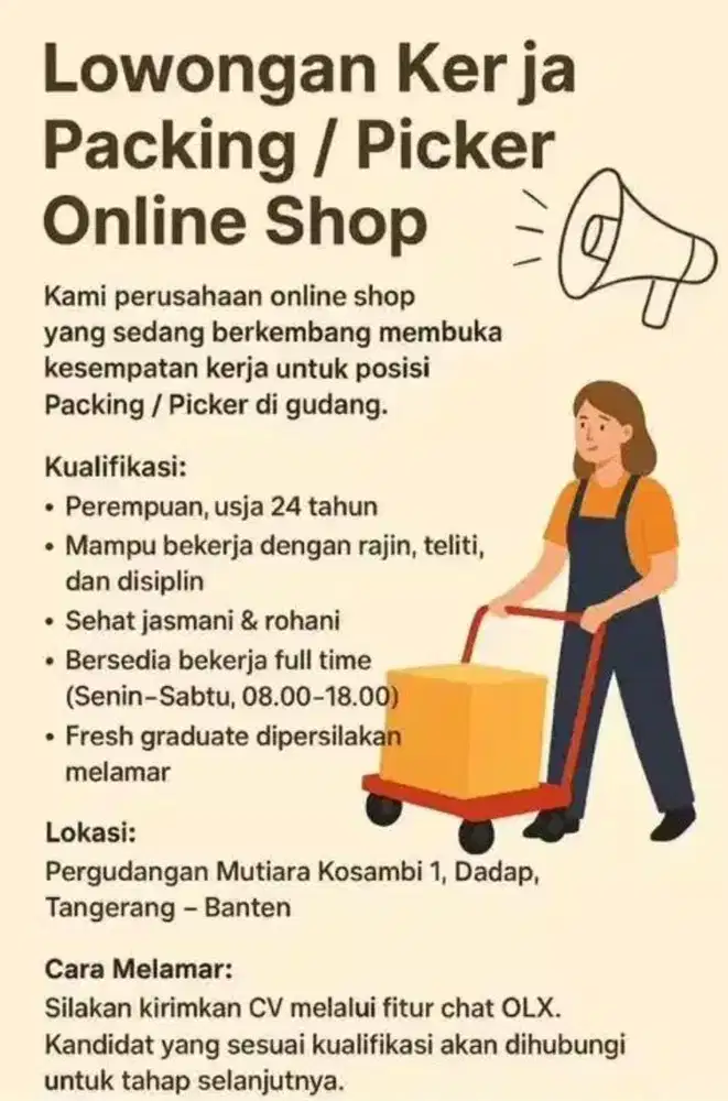 Lowongan kerja picker packing