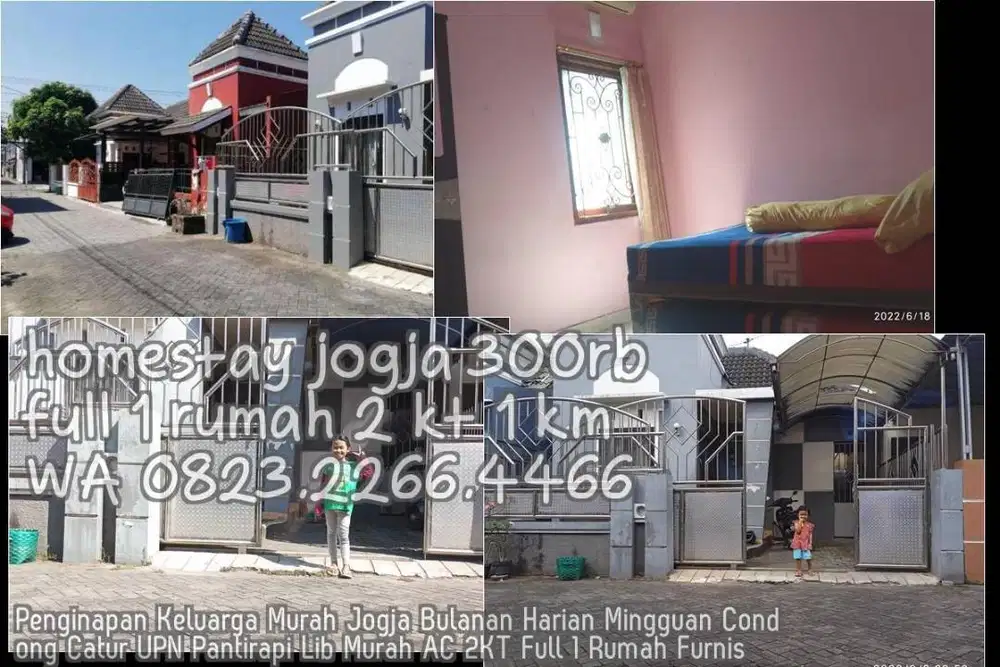 Penginapan Keluarga Murah Yogya Rumahan Kelua Bulanan Harian Mingguan