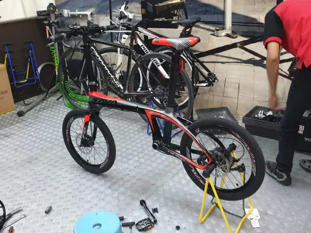 Sepeda Lipat SAVA Carbon Cakeeeep Mulusss