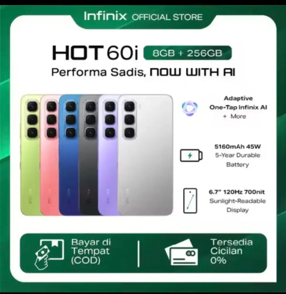 Infinix hot 6i 8/256 hitam