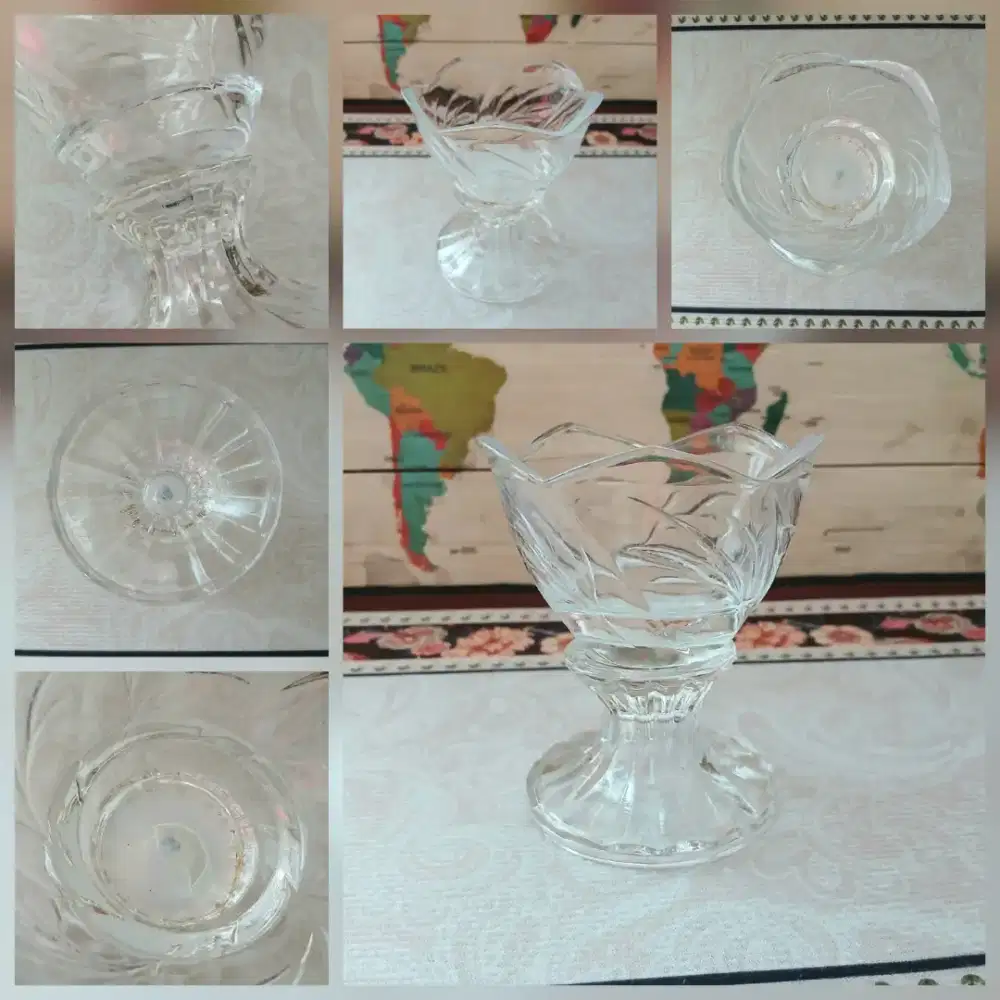 Gelas kaca kristal, bekas