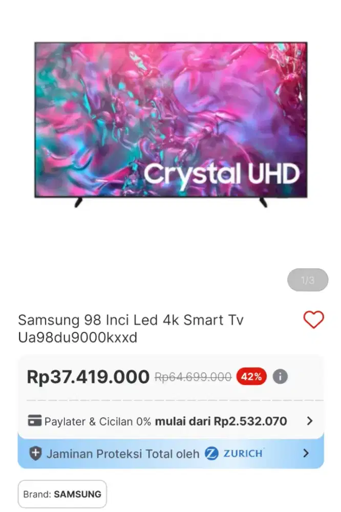 Samsung 98inch promo ready stok