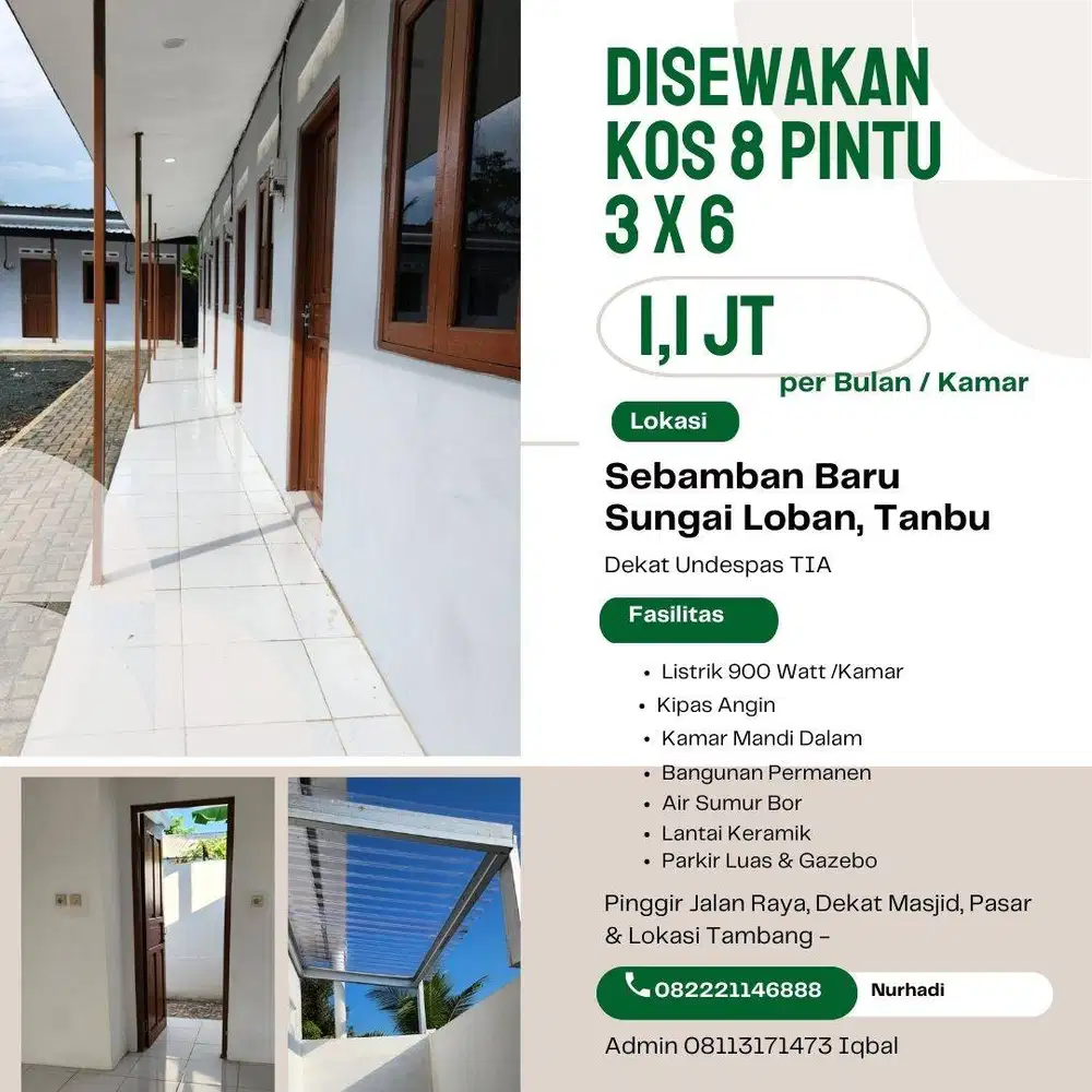 DIJUAL KOS 8 PINTU