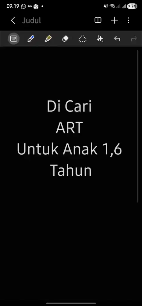 Dicari ART untuk Anak 1,6 Tahun