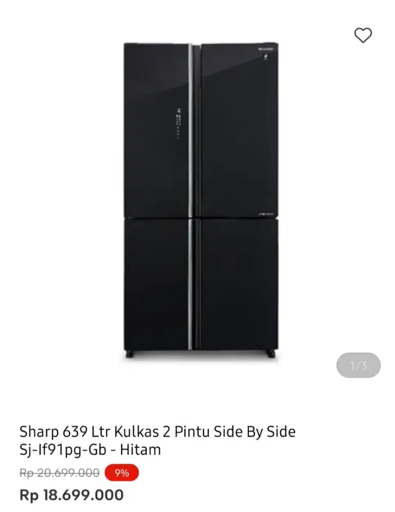 KULKAS SHARP 4 PINTU 639liter