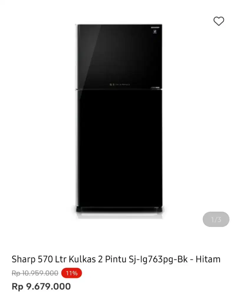 KULKAS 2 PINTU SHARP 570liter